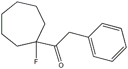 2-Phenyl-1-(1-fluorocycloheptyl)ethanone Structure