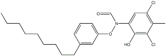 2-(3-Nonylphenoxyformylamino)-4,6-dichloro-5-methylphenol Structure