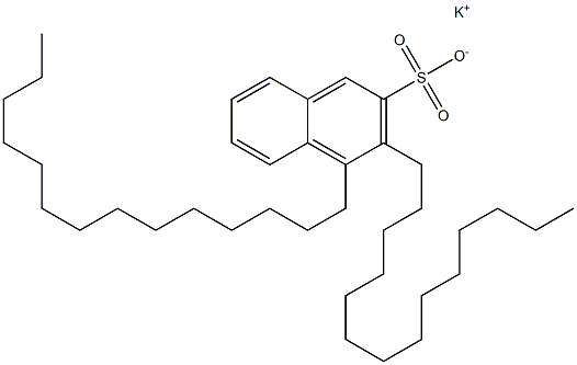 3,4-Ditetradecyl-2-naphthalenesulfonic acid potassium salt Structure