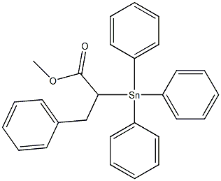 3-Phenyl-2-(triphenylstannyl)propanoic acid methyl ester 구조식 이미지