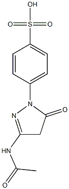 4-(3-Acetylamino-5-oxo-2-pyrazoline-1-yl)benzenesulfonic acid 구조식 이미지