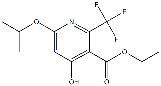 4-Hydroxy-6-(isopropoxy)-2-(trifluoromethyl)pyridine-3-carboxylic acid ethyl ester Structure