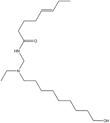 N-[[N-Ethyl-N-(9-hydroxynonyl)amino]methyl]-5-octenamide 구조식 이미지