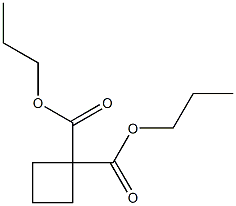 Cyclobutane-1,1-dicarboxylic acid dipropyl ester Structure
