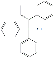[R,(+)]-1,1,2-Triphenyl-1-butanol 구조식 이미지