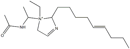 1-[1-(Acetylamino)ethyl]-1-ethyl-2-(5-nonenyl)-3-imidazoline-1-ium 구조식 이미지