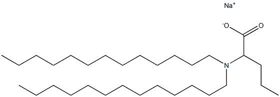 2-(Ditridecylamino)valeric acid sodium salt 구조식 이미지