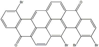 3,4,5,12-Tetrabromo-8,16-pyranthrenedione 구조식 이미지