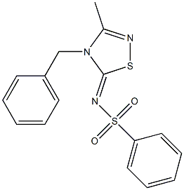 3-Methyl-4-benzyl-5-phenylsulfonylimino-4,5-dihydro-1,2,4-thiadiazole Structure