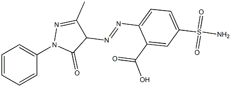 2-(3-Methyl-1-phenyl-5-oxo-2-pyrazolin-4-ylazo)-5-sulfamoylbenzoic acid Structure