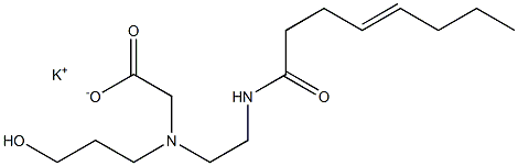 N-(3-Hydroxypropyl)-N-[2-(4-octenoylamino)ethyl]aminoacetic acid potassium salt Structure