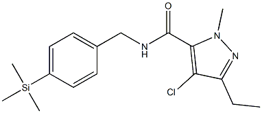 N-[4-(Trimethylsilyl)benzyl]-1-methyl-3-ethyl-4-chloro-1H-pyrazole-5-carboxamide Structure