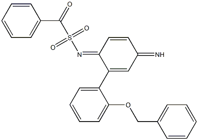 2-Benzyloxy-phenyl-N'-benzoylsulfonyl-p-benzoquinone diimine Structure