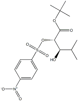 (2S,3R)-2-[(4-Nitrophenylsulfonyl)oxy]-3-hydroxy-4-methylpentanoic acid tert-butyl ester 구조식 이미지