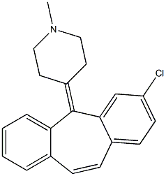 3-Chloro-5-(1-methyl-4-piperidinylidene)-5H-dibenzo[a,d]cycloheptene 구조식 이미지