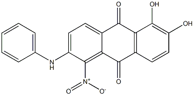 2-Anilino-5,6-dihydroxy-1-nitroanthraquinone 구조식 이미지