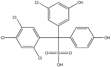 (3-Chloro-5-hydroxyphenyl)(2,4,5-trichlorophenyl)(4-hydroxyphenyl)methanesulfonic acid 구조식 이미지