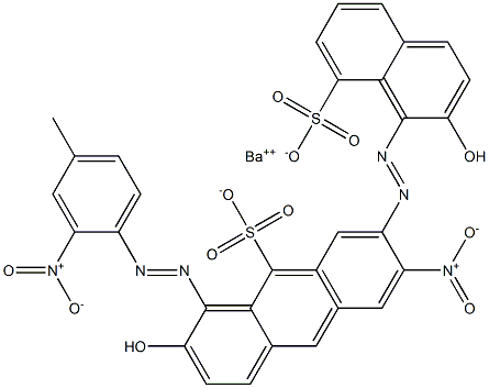 Bis[1-[(4-methyl-2-nitrophenyl)azo]-2-hydroxy-8-naphthalenesulfonic acid]barium salt Structure