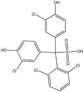 (2,6-Dichlorophenyl)bis(3-chloro-4-hydroxyphenyl)methanesulfonic acid Structure