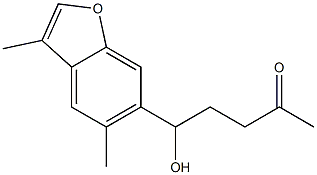 3,5-Dimethyl-6-(1-hydroxy-4-oxopentyl)benzofuran 구조식 이미지