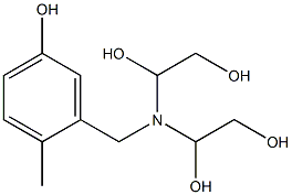 3-[Bis(1,2-dihydroxyethyl)aminomethyl]-4-methylphenol Structure