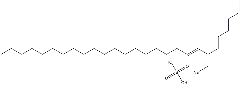 Sulfuric acid 2-hexyl-3-docosenyl=sodium ester salt Structure