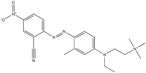 2-[[4-[(2-Cyano-4-nitrophenyl)azo]-3-methylphenyl]ethylamino]-N,N,N-trimethylethanaminium Structure