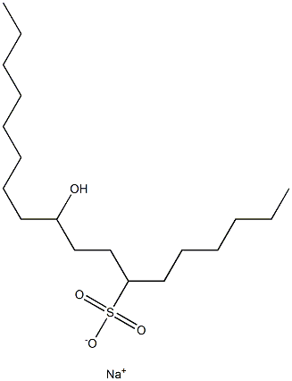 10-Hydroxyoctadecane-7-sulfonic acid sodium salt 구조식 이미지