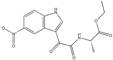 N-[[(5-Nitro-1H-indol-3-yl)carbonyl]carbonyl]-L-alanine ethyl ester 구조식 이미지