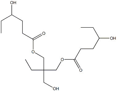 Bis(4-hydroxyhexanoic acid)2-ethyl-2-(hydroxymethyl)-1,3-propanediyl ester Structure