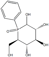 (3R,4S,5S,6R)-6-(Hydroxymethyl)-1-phenyl-2,3,4,5-tetrahydroxyphosphorinane 1-oxide 구조식 이미지