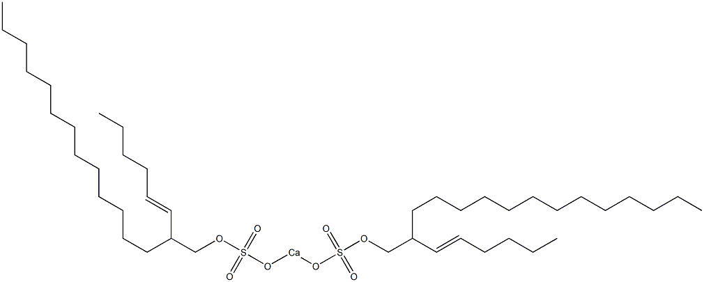 Bis[2-(1-hexenyl)pentadecyloxysulfonyloxy]calcium Structure