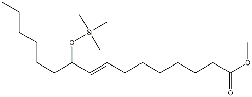 10-(Trimethylsiloxy)-8-hexadecenoic acid methyl ester Structure