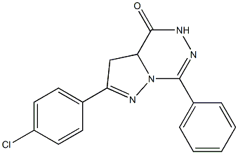 3,3a-Dihydro-2-(4-chlorophenyl)-7-phenylpyrazolo[1,5-d][1,2,4]triazin-4(5H)-one 구조식 이미지