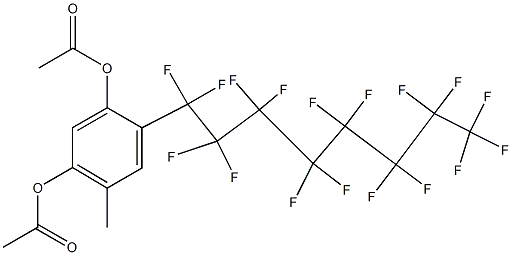 4-(Heptadecafluorooctyl)-6-methylbenzene-1,3-diol diacetate 구조식 이미지