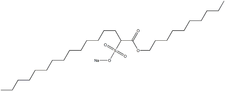 2-(Sodiosulfo)hexadecanoic acid decyl ester 구조식 이미지