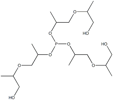 Phosphorous acid tris[2-(1-methyl-2-hydroxyethoxy)-1-methylethyl] ester Structure