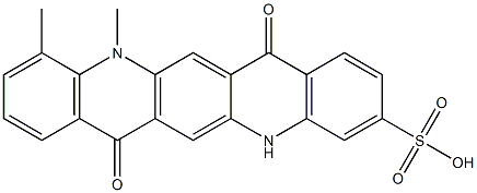 5,7,12,14-Tetrahydro-11,12-dimethyl-7,14-dioxoquino[2,3-b]acridine-3-sulfonic acid Structure