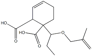 3-Cyclohexene-1,2-dicarboxylic acid hydrogen 1-[1-(methallyloxy)propyl] ester Structure