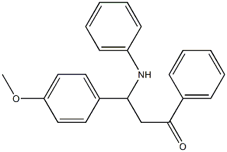 1-Phenyl-3-(4-methoxyphenyl)-3-anilino-1-propanone Structure