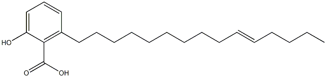 2-Hydroxy-6-[(E)-10-pentadecenyl]benzoic acid 구조식 이미지