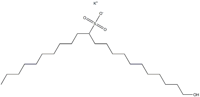 22-Hydroxydocosane-11-sulfonic acid potassium salt 구조식 이미지