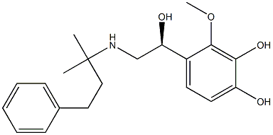 (S)-N-(1,1-Dimethyl-3-phenylpropyl)-2-hydroxy-2-(3,4-dihydroxy-2-methoxyphenyl)ethanamine Structure