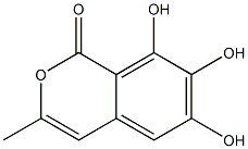 6,7,8-Trihydroxy-3-methyl-1H-2-benzopyran-1-one 구조식 이미지