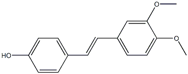 (E)-3,4-Dimethoxy-4'-hydroxystilbene 구조식 이미지