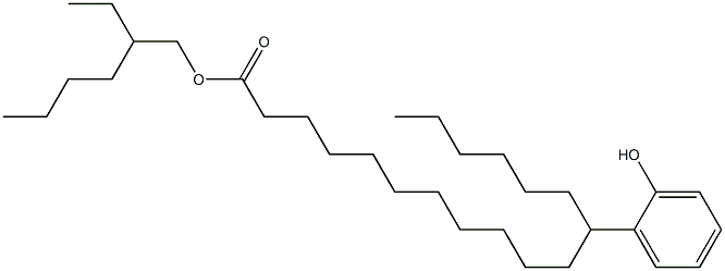 12-(2-Hydroxyphenyl)stearic acid 2-ethylhexyl ester 구조식 이미지