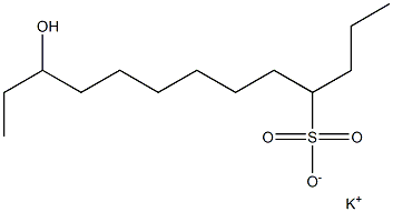11-Hydroxytridecane-4-sulfonic acid potassium salt 구조식 이미지