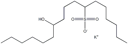 11-Hydroxyheptadecane-7-sulfonic acid potassium salt 구조식 이미지