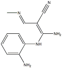 3-(Methylimino)-2-[amino(2-aminoanilino)methylene]propanenitrile 구조식 이미지