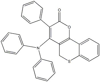 3-Phenyl-4-(diphenylamino)-2H,5H-[1]benzothiopyrano[4,3-b]pyran-2-one Structure